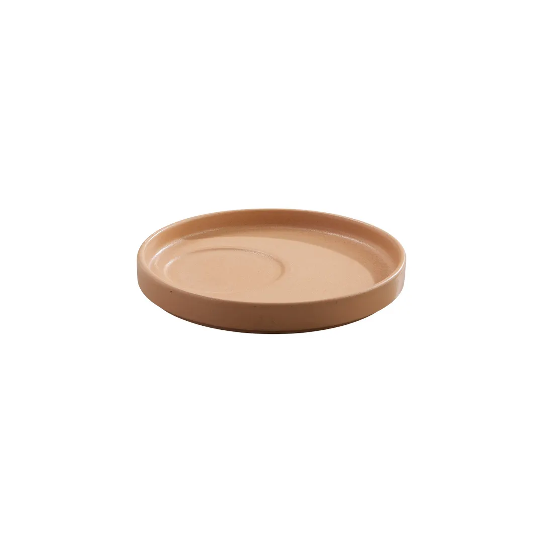 GET PA1930990412 China Tea Saucer, 6.1" Round Porcelain, Rustic Corona Mars - 1 Dozen