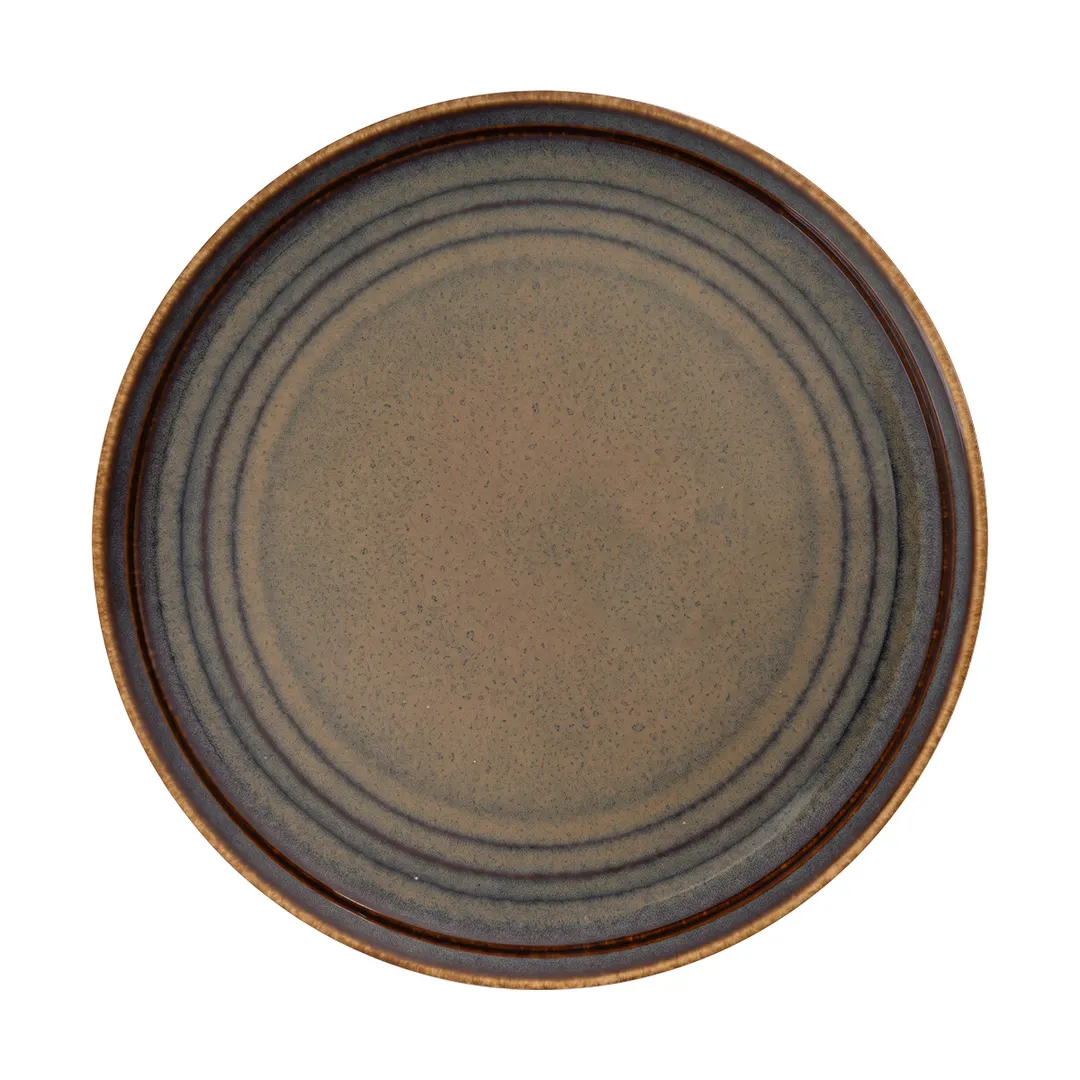 Ariane Porcelain AARARNC94011017 Plate, 6 2/3" Coupe Rim, Olive Darb Matt - 12/Case