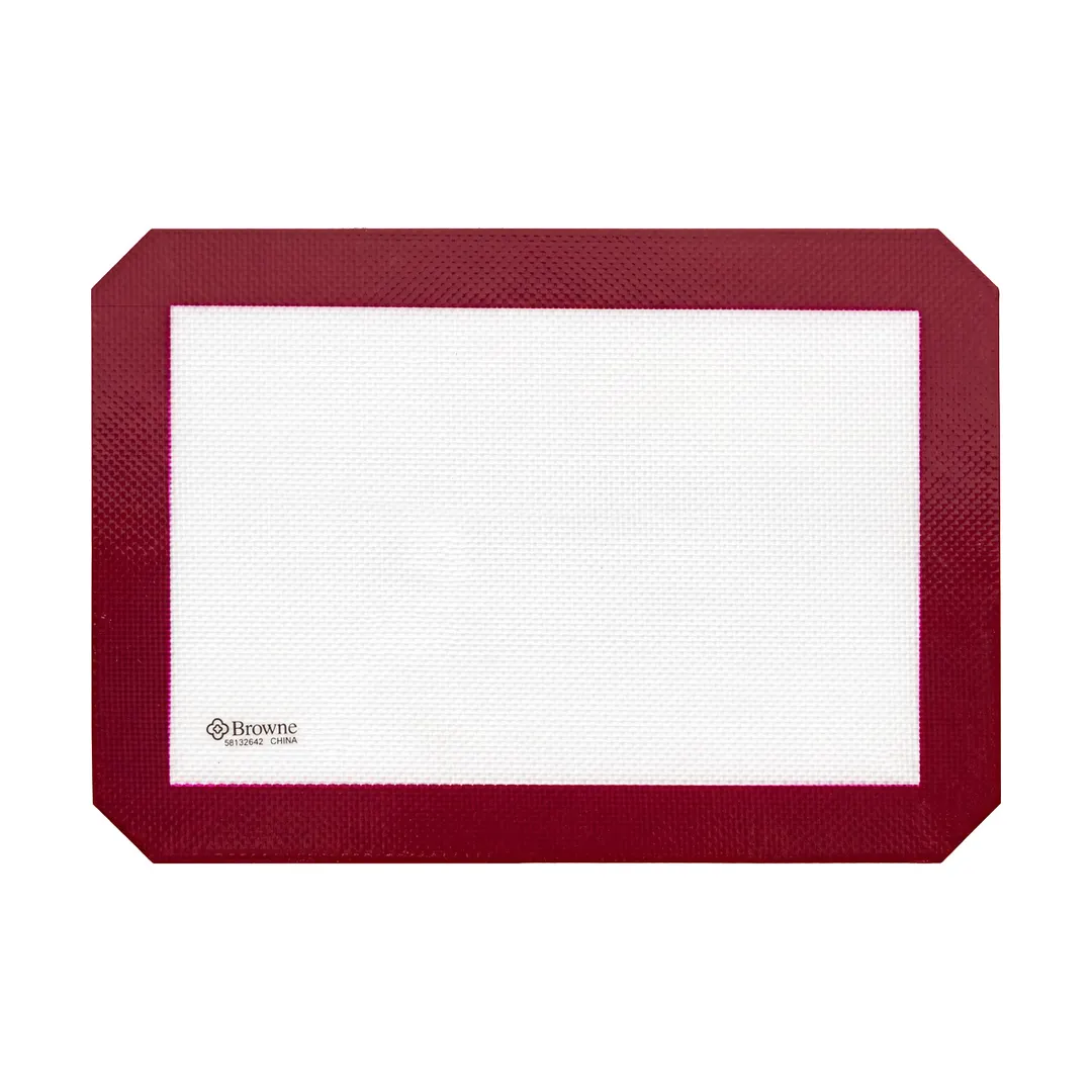 Browne USA 58132642 Baking Mat, 16-1/2" x 11⅗" Double-Sided Non-Stick Silicone, NSF, Oven Safe to 446°F