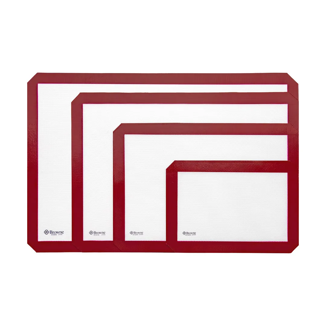 Browne USA 58132642 Baking Mat, 16-1/2" x 11⅗" Double-Sided Non-Stick Silicone, NSF, Oven Safe to 446°F