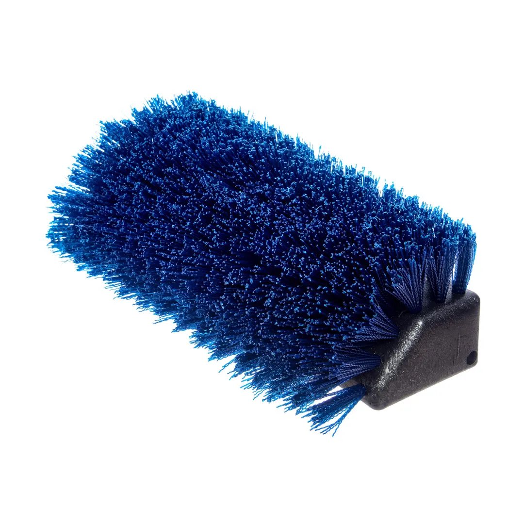 Carlisle 4042514 Spectrum Boot N Shoe Brush, 10" Plastic Block, Steel Frame, Scraper, Bristles, Blue