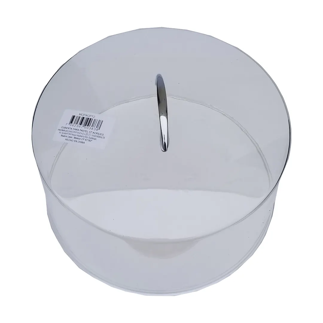 Concasse MCPACP12 12" Clear Acrylic Plastic Cake Cover, Skull Design for 12" Round Cakes, Food-Grade