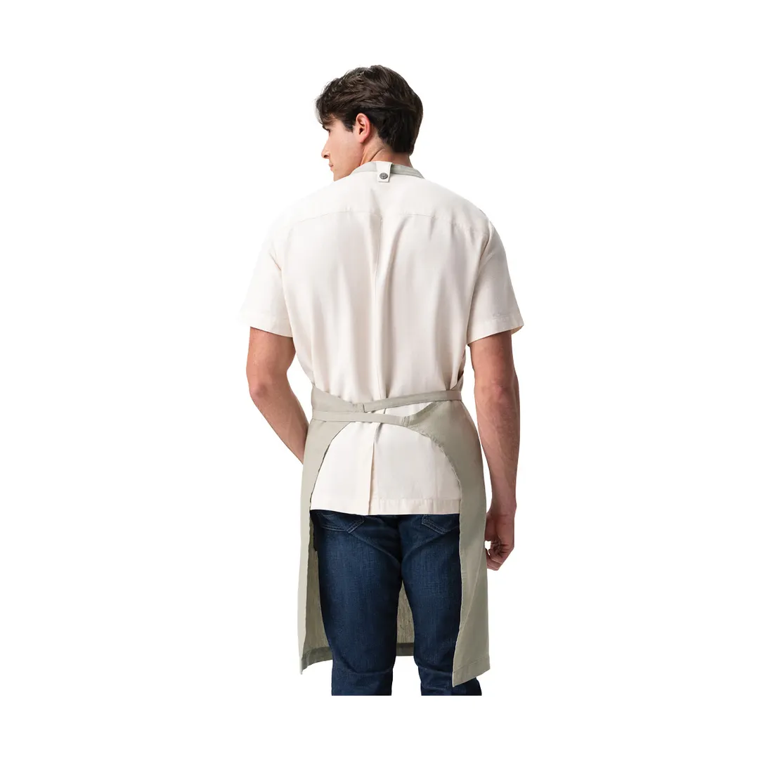 Chef Works ABN13-SAG-0 Bib Apron – 20.5" W x 34" D, Green, 55% Hemp 45% Tencel, Adjustable, 2 Hip Pockets