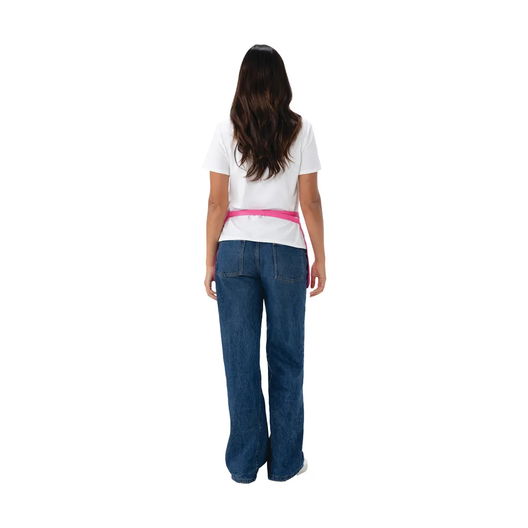 Chef Works FREV-HOT-0 Waist Apron – Reversible Hot Pink, 11.75" L x 21" W, 3 Pockets, 65/35 Poly/Cotton
