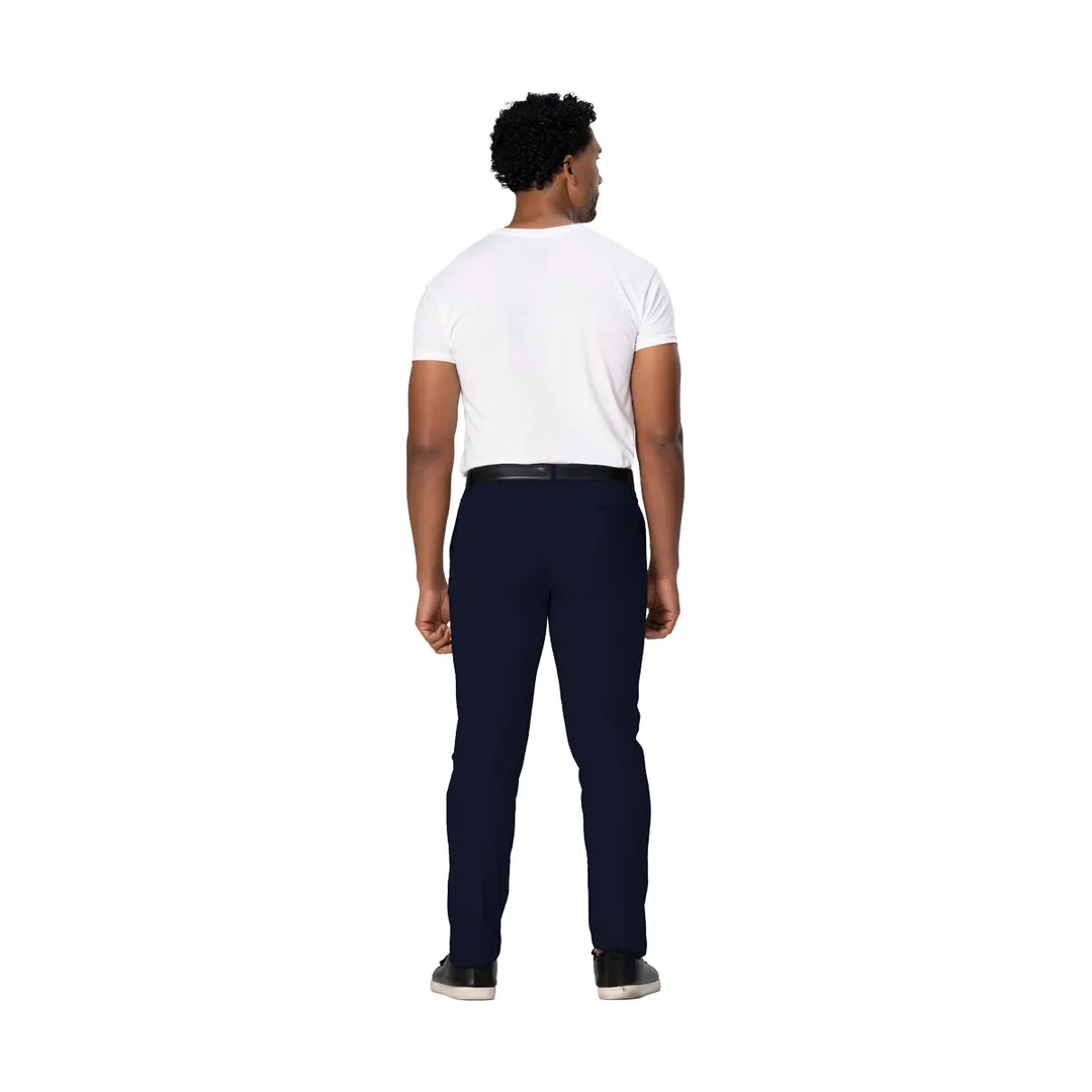 Chef Works PEC04-NAV-34 Men's Navy Chino Poly Stretch Pants, 34", 100% Recycled Polyester