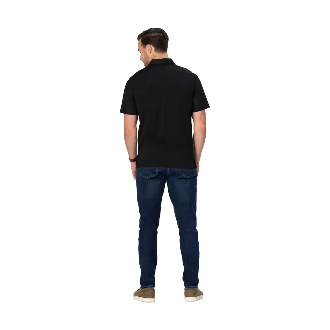 Chef Works SBU01-BLK-2XL Black Cook Shirt, 2XL, 65% Polyester/2% Elastane, Short Sleeve, Snap Front