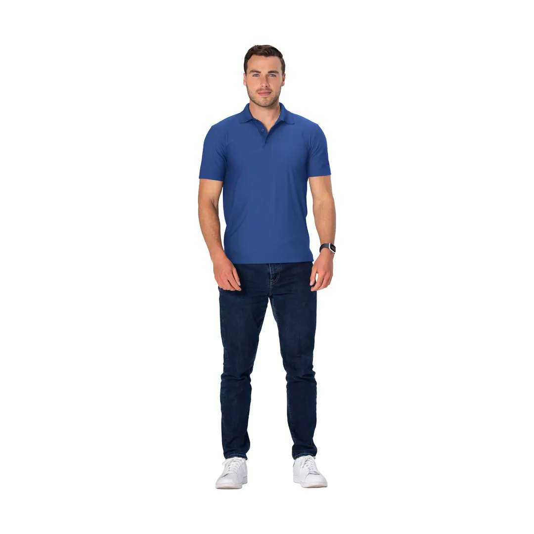 Chef Works Z650-ROY-M Cook Shirt, Men's Medium, Royal Blue, 100% Polyester, Polo Style