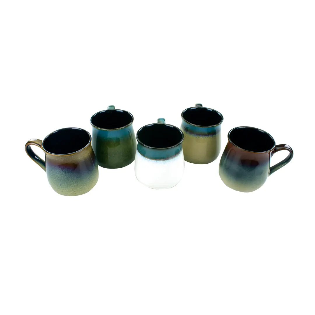 International Tableware 4416-147 Mug, 16oz, 3-1/2" dia. x 3-7/8" H, Blue/Tan Glaze Ceramic, 1 Dozen