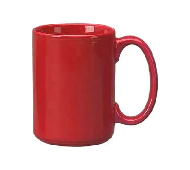 International Tableware 81015-2194 13 oz Crimson Red Ceramic Mug 3¼"×4⅜" Microwave Safe - 1 Dozen