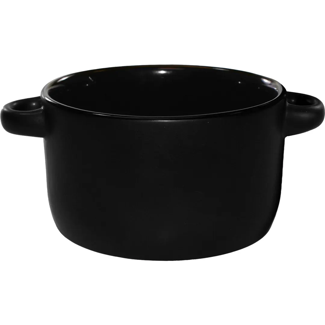 International Tableware 83567-05/05MF-05C Soup Bowl 11oz, 5" Dia, Black Matte, Ceramic, 1 Dozen