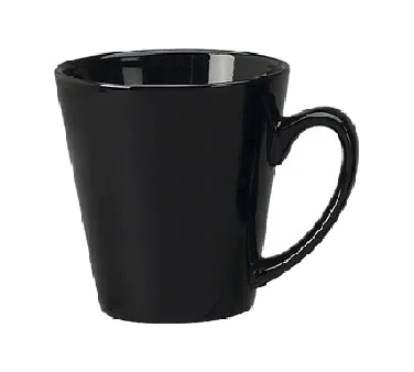 International Tableware 839-05 - 12oz Black Funnel Cup, 3-5/8" Dia x 3-7/8" H, Ceramic, 1 Dozen