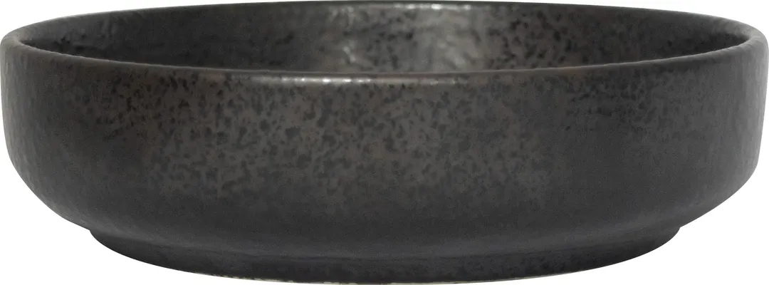 International Tableware AL-15-CS 10oz Carbon Black Vitrified Stoneware Bowl 5" Deep Round - 1 Dozen