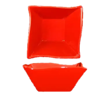 International Tableware AS-11-CR - 11oz Square Crimson Red China Bowl, Porcelain, 1 Dozen