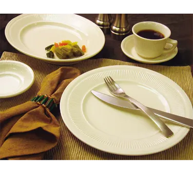 International Tableware AT-14 China Platter, 11-7/8" x 9-1/4", Oval, Ceramic, American White - 1 Dozen