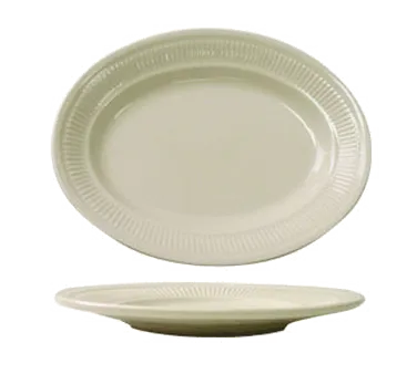 International Tableware AT-14 China Platter, 11-7/8" x 9-1/4", Oval, Ceramic, American White - 1 Dozen