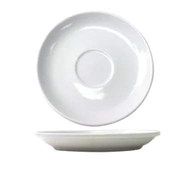 International Tableware BL-2 - 6-1/8" Porcelain Saucer, White, Microwave & Dishwasher Safe - 1 Dozen