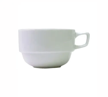 International Tableware BL-37 China Cups, 3.5oz, Bright White Porcelain, Stackable - 1 Dozen