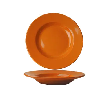 International Tableware CA-120-O - 18 oz Orange Ceramic Pasta Bowl, 12", Microwave Safe - 1 Dozen