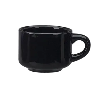 International Tableware CA-23-B China Cups, 7oz, 3-1/4" dia. x 2-1/2" H, Ceramic, Stackable - 1 Dozen