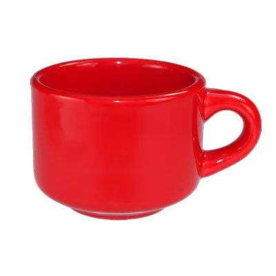 International Tableware CA-23-CR - 7 oz Ceramic Cup, 3¼" Dia x 2½" H, Microwave Safe - 1 Dozen