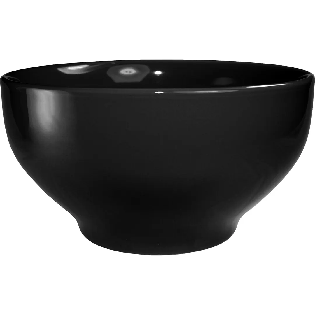 International Tableware CA-44-B – 44 oz (7") Black Ceramic Bowl, Cancun™ Finish, Microwave Safe - 1 Dozen