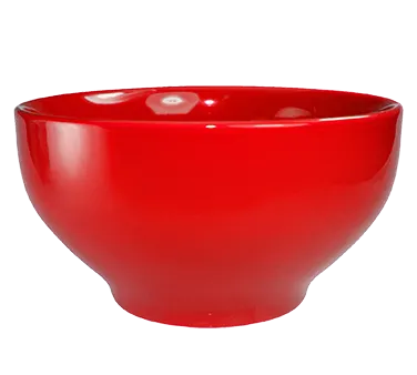 International Tableware CA-44-CR - 44 oz (7") Ceramic Bowl Crimson Red Cancun™ Safe - 1 Dozen