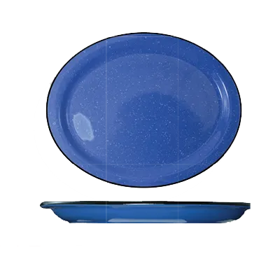 International Tableware CFN-13 Platter, 11½" x 9¼", Rolled Edge, Blue, Dishwasher Safe - 1 Dozen