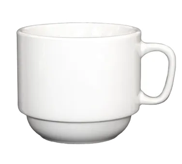 International Tableware DO-23 - 7 oz Porcelain Cup, 3‑1/8" Dia x 2‑5/8" H, Microwave Safe - 1 Dozen