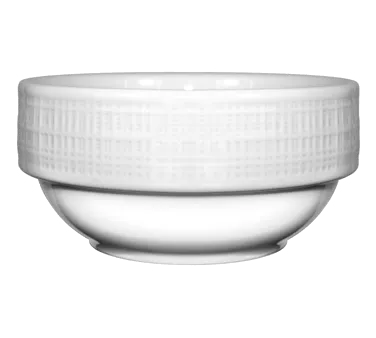 International Tableware DR-11 12oz Bright White Porcelain Bowl, 4.375" Dia x 2.125" H - 1 Dozen