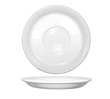 International Tableware DR-2 - 6½" Round Porcelain Saucer, White Dresden™ Microwave Safe - 1 Dozen