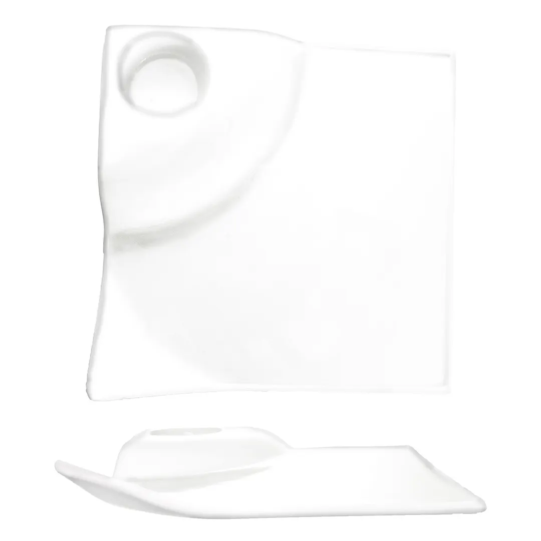 International Tableware EL-1200 Party Plate 12" x 12" Porcelain 3 oz Well Dishwasher Safe - Case