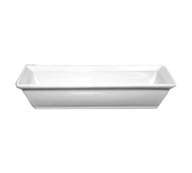 International Tableware EL-83 - Rect 8" x 3¼" x 1⅜" 8 oz Porcelain Bowl, Microwave Safe - 1 Dozen
