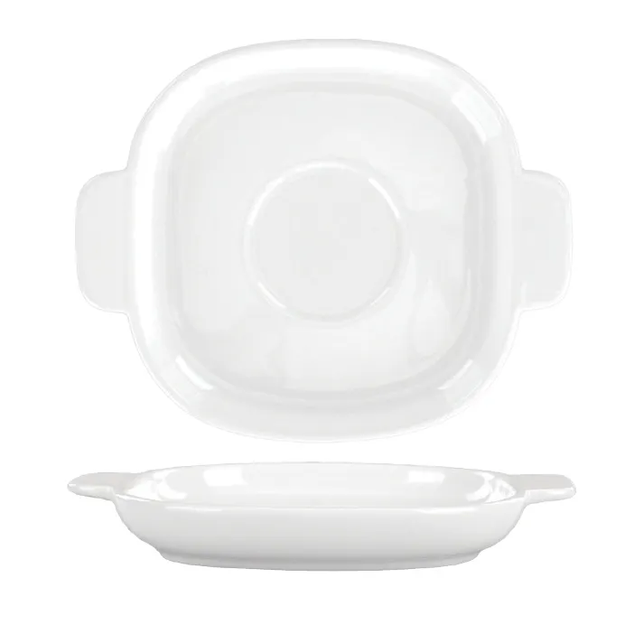 International Tableware FA-22 Porcelain Saucer 6.125" Diameter White Vitrified Safe - 1 Dozen