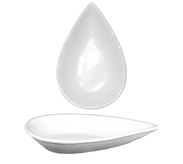International Tableware FAW-88 12oz Teardrop Porcelain Bowl, White, 8" x 5-1/8" x 1-1/2", 1 Dozen