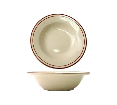 International Tableware GR-10 - Grapefruit 14oz Ceramic Bowl, White with Brown Speckle - 1 Dozen