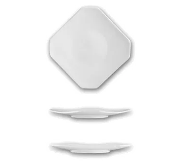 International Tableware HE-8 China Plate – 8" Square, White, Bone China, 1 Dozen