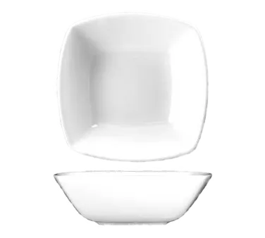 International Tableware IS-15 - 10oz Square Nappie Bone China Bowl, White, 5.125" Square, 1 Dozen
