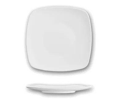 International Tableware IS-8 China Plate – 8" Square Bone China, White, 1 Dozen