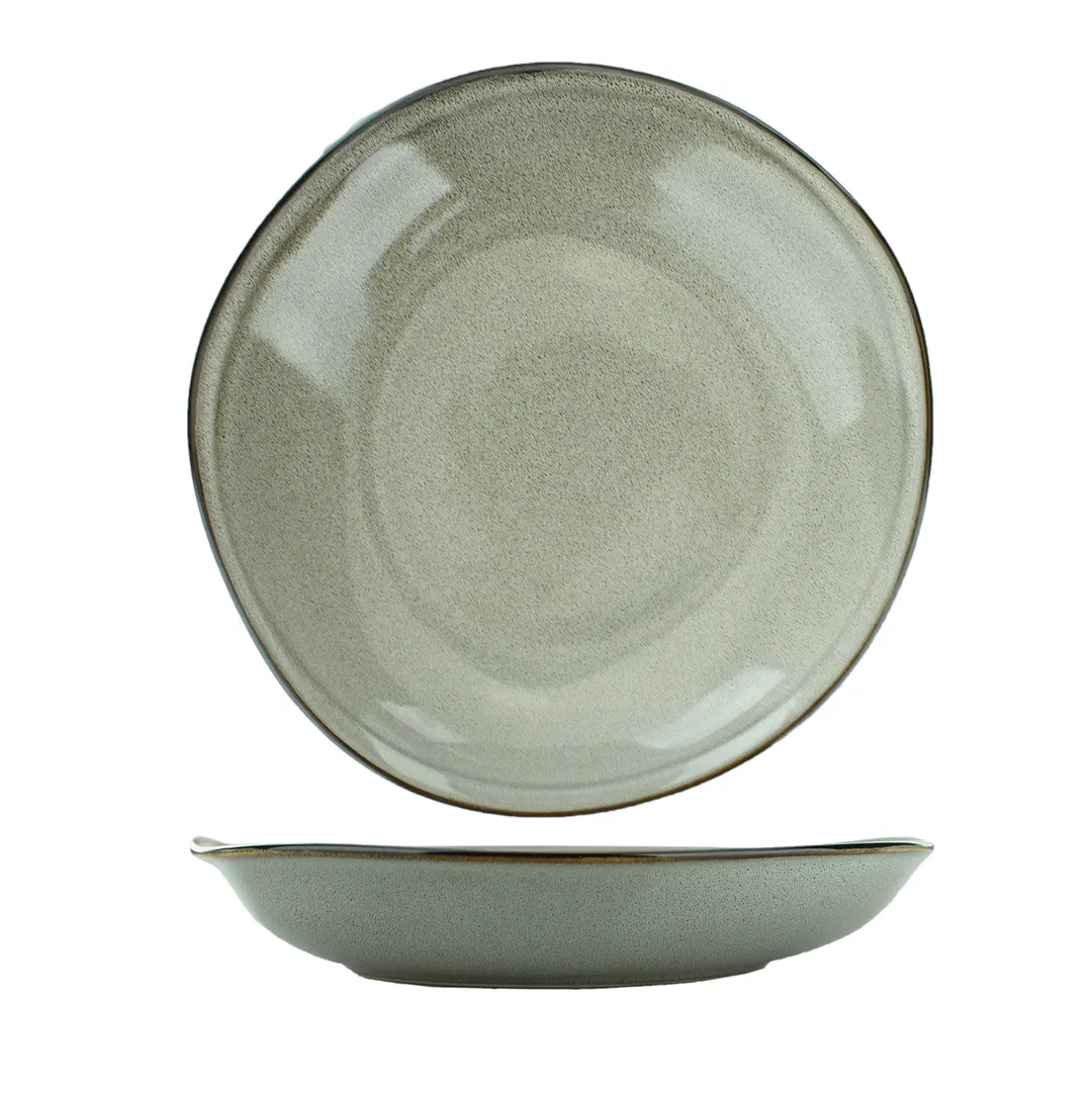 International Tableware LU-120-AS - 48 oz Pasta Bowl, 10" Dia x 2" H, Luna Glaze, Safe - 1 Dozen