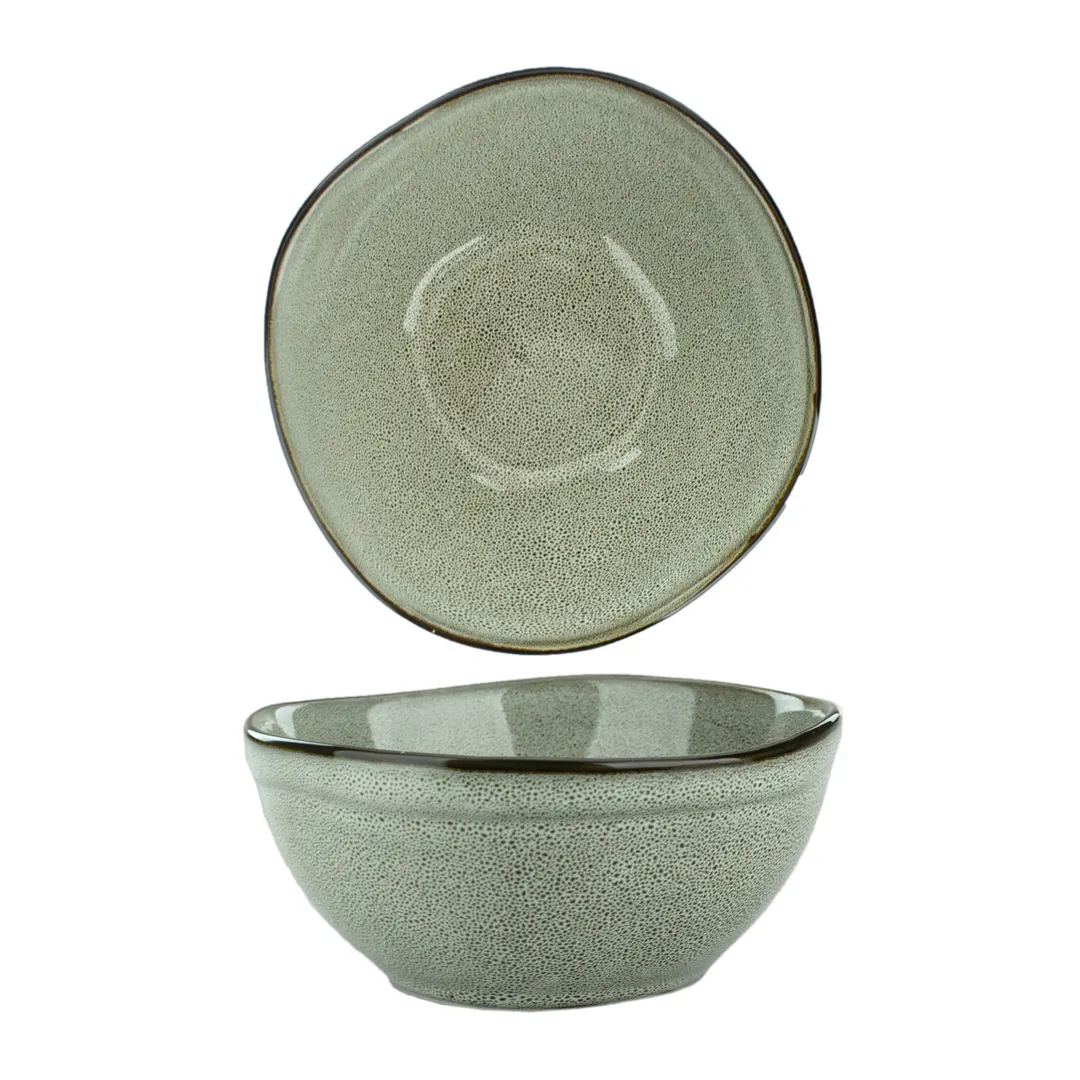 International Tableware LU-18-AS - 14 oz Bowl, 5" Dia x 2¼" H, Luna Glaze, Microwave Safe - 1 Dozen