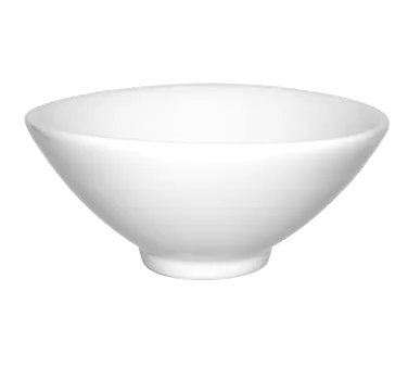 International Tableware MD-105 9oz White Porcelain China Bowl, 4.75" Dia, 2" H, Footed - 1 Dozen