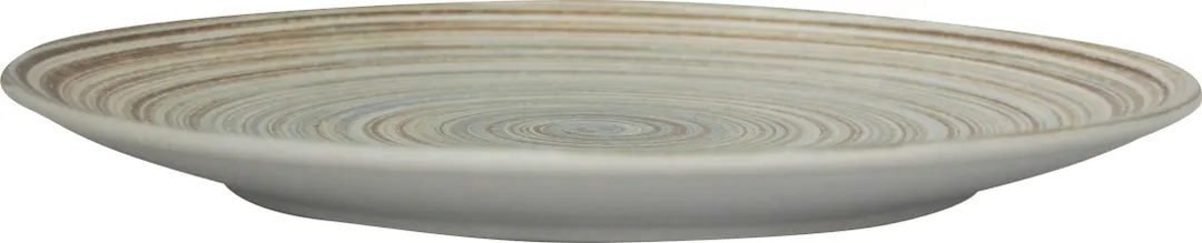 International Tableware MR-166 China Plate, 10-1/2" Porcelain, Blue & Brown Swirls, 1 Dozen
