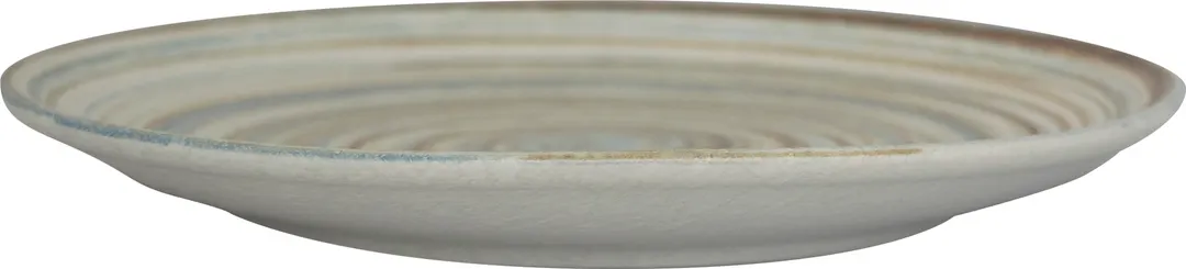 International Tableware MR-7 China Plate, 7" Round Porcelain, Soft Blue & Brown Swirls, 1 Dozen
