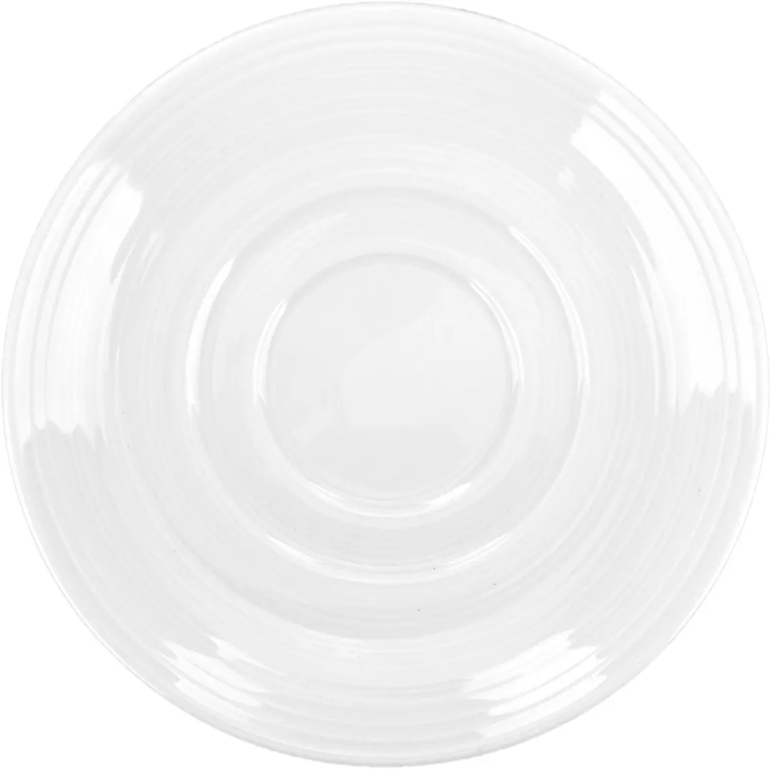 International Tableware MZ-36 - Round 4.5" Porcelain White Saucer, Dishwasher Safe - 1 Dozen