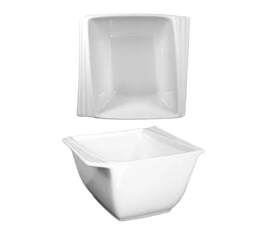 International Tableware PC-15 - 13 oz Porcelain Bowl, 4" x 4" x 2.9", White, Safe - 1 Dozen