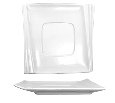International Tableware PC-2 - 6" x 6" Porcelain Saucer, Microwave & Dishwasher Safe - 1 Dozen