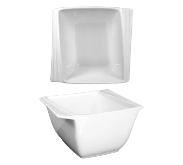 International Tableware PC-24 - 26 oz Porcelain Bowl, 5" Square, Microwave Dishwasher Safe - 1 Dozen