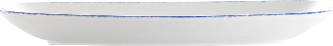 International Tableware PR-14-CB China Platter, 13-3/4" x 7-3/8", White with Blue, Porcelain - 1 Dozen