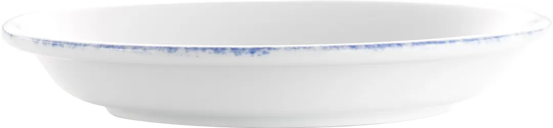 International Tableware PR-2-CB Saucer, 6-1/8" White with Blue Porcelain Finish - 1 Dozen
