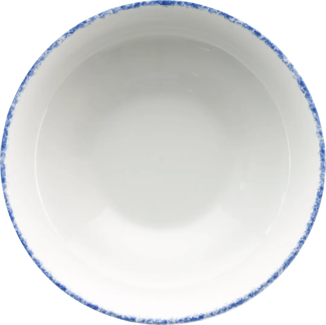 International Tableware PR-207-CB - 20 oz Porcelain Bowl, 6"¾ x 2"¼, Blue Underglaze - 1 Dozen